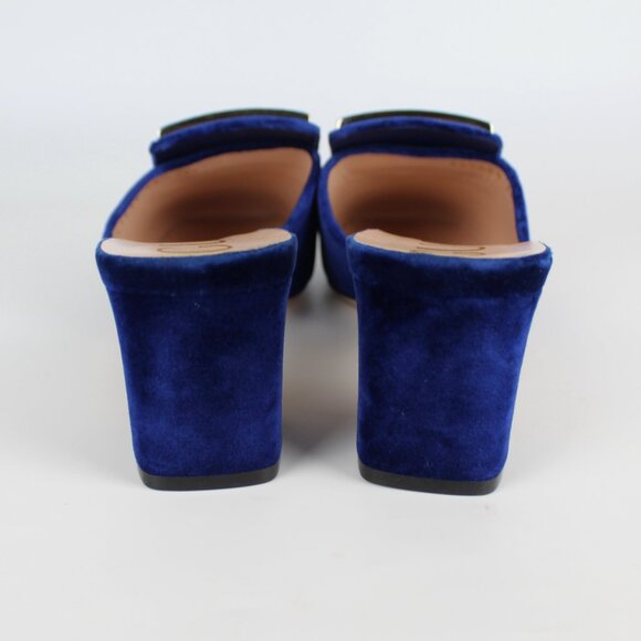 NEW Gucci Crystal Logo Velvet Mules Shoes - Office to Evening, Cocktail, Party - Picture 11 of 15